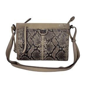 Brighton Jagger Crossbody Pretty Tough Python Purse with Front Wallet